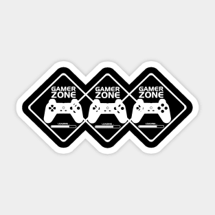 Gamer White Minimalist Aesthetic Design Sticker